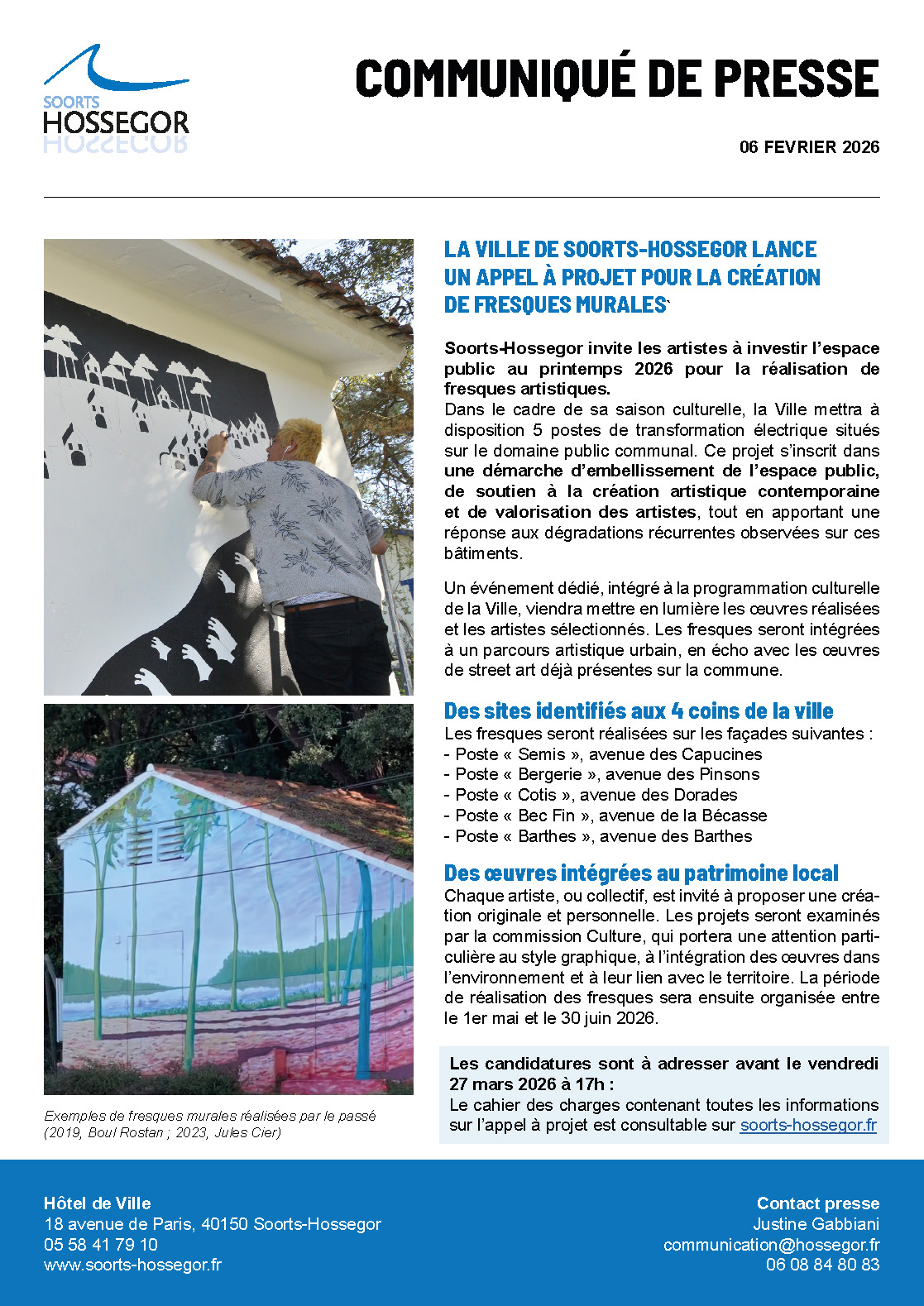 CP Appel à projet artistique - 2026