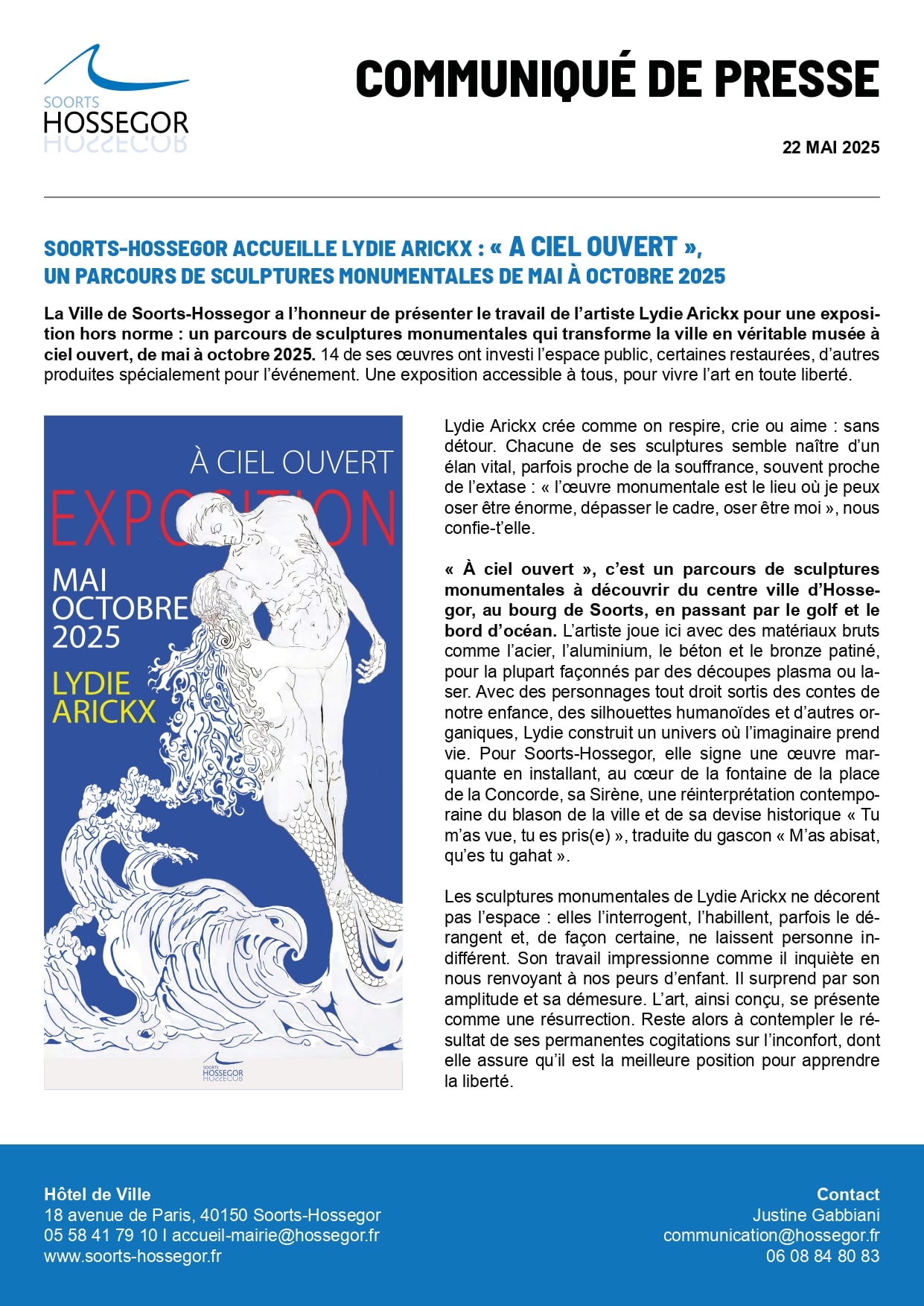 CP Exposition "À ciel ouvert" Lydie Arickx - 2025
