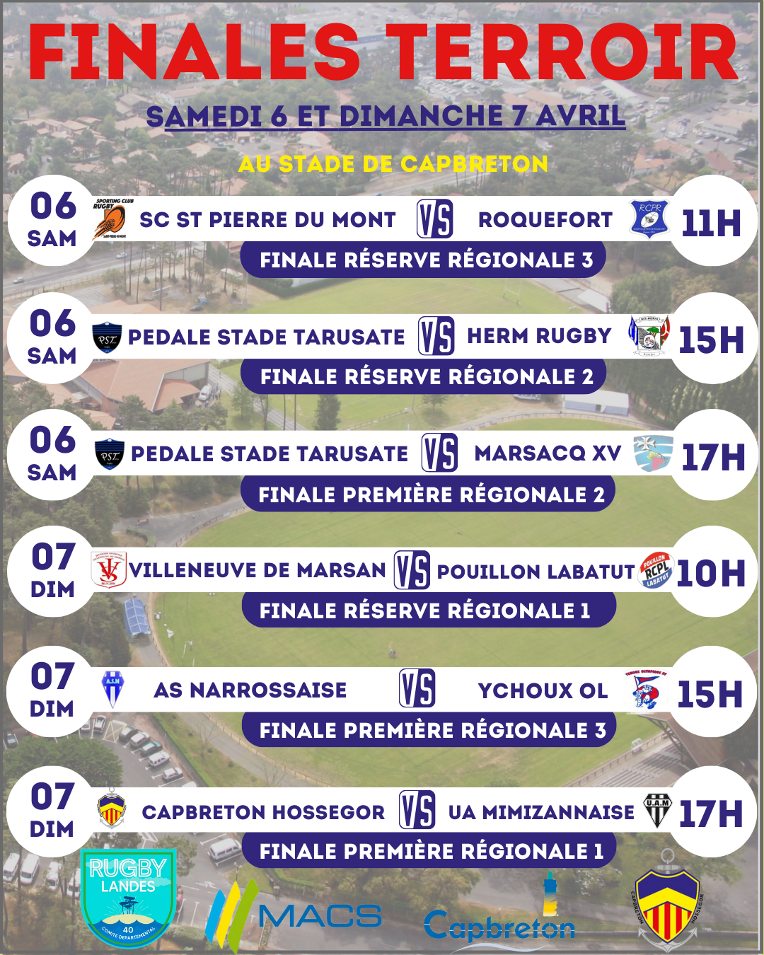 Programme des finales terroir - 1