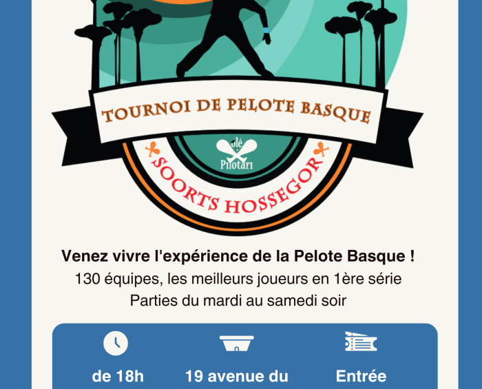 Affiche sportive tournoi de pelote basque - 2